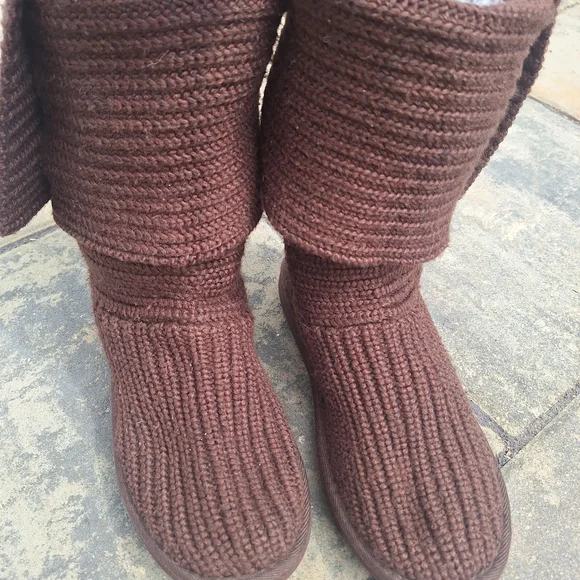 UGG Brown Knit Convertable Boots  Size 7 Good Condition!! - Picture 5 of 15
